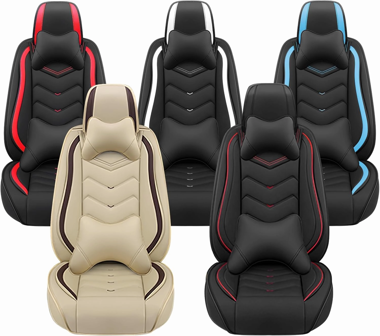 Car Seat Covers for Genesis GV80 2021-2025, Premium Nappa Leather Car Seat Cover, Stylish Sport Seat Covers， Automobile Seat Cover Sets.(Luxury 5 Seats/Black)