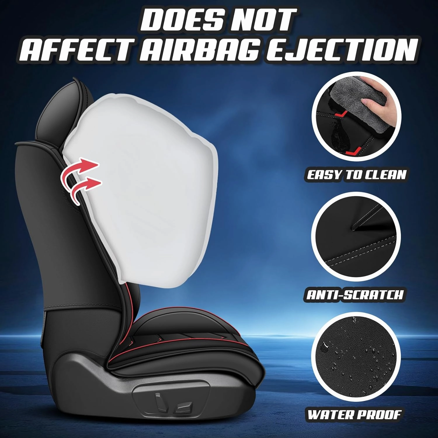 Car Seat Covers for Genesis GV80 2021-2025, Premium Nappa Leather Car Seat Cover, Stylish Sport Seat Covers， Automobile Seat Cover Sets.(Luxury 5 Seats/Black)