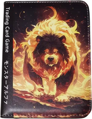 Card Binder, Trading Card Binder, 400 Pockets, (Fiery Bear)