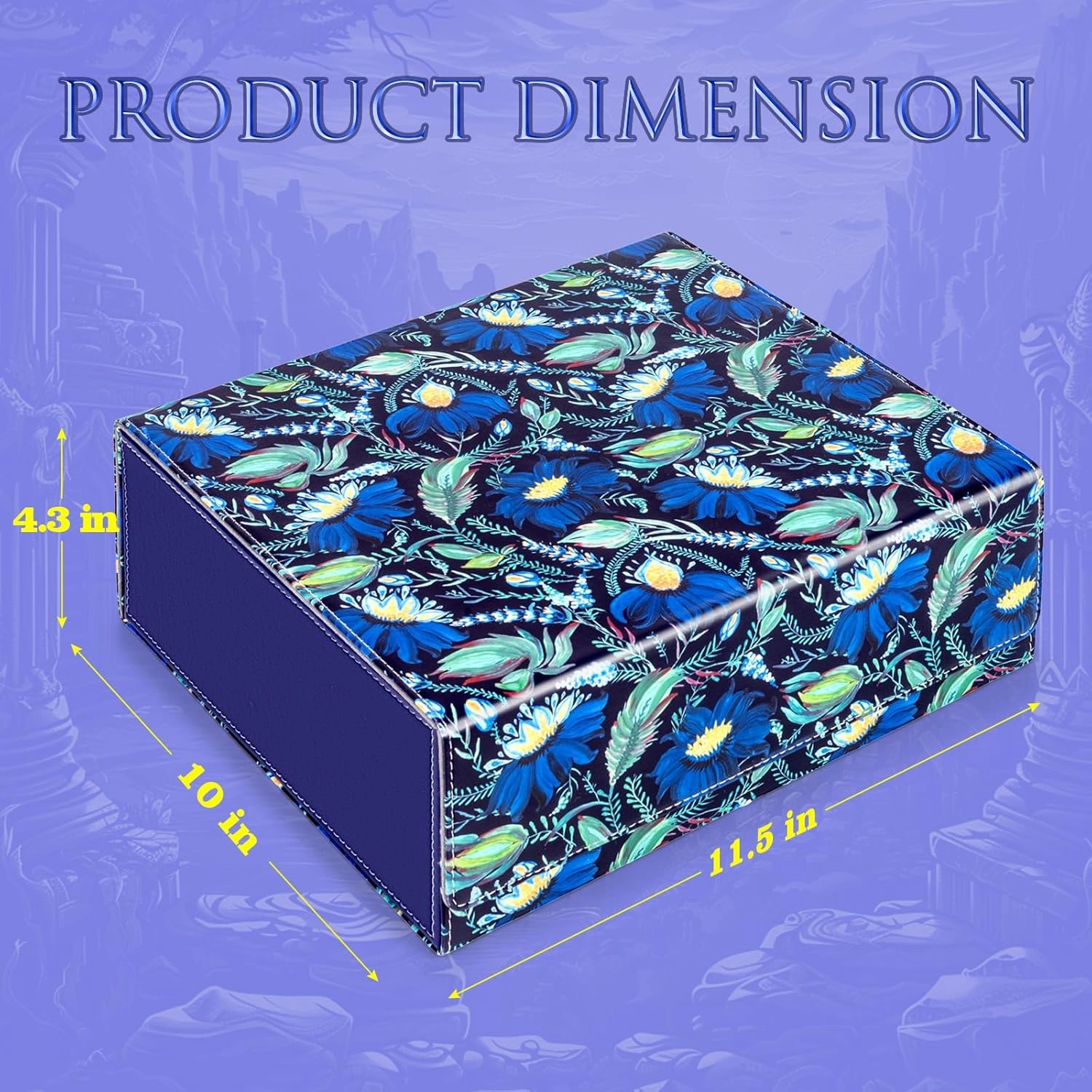 Card Deck Box compatible with MTG Card - Holds 1800  Cards, Card Deck Case, Card Storage Box fits TCG/PTCG/YGO Cards and Sport Cards with 10 Dividers - Bloom MysticForest
