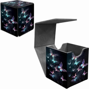 Card Deck Box for MTG Commander Colorful Butterflies Design Fits 100  Sleeved Cards PU Leather Trading Card Case with Magnetic Closure Waterproof Storage Box for Magic TCG CCG Cards