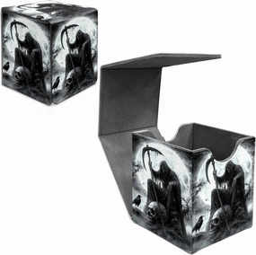 Card Deck Box for MTG Commander Grim Skulls Reaper Design Fits 100  Sleeved Cards PU Leather Trading Card Case with Magnetic Closure Waterproof Storage Box for Magic TCG CCG Cards