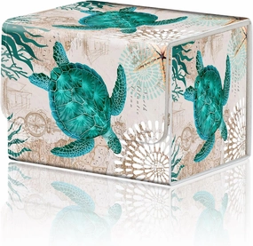 Card Game Storage Box for TCG Commander Deck Box MTG Card Box Organizer Trading Card Case TCG Card Storage Box Magnetic Closure Creative Pattern (Green Turtle, 1 pack)