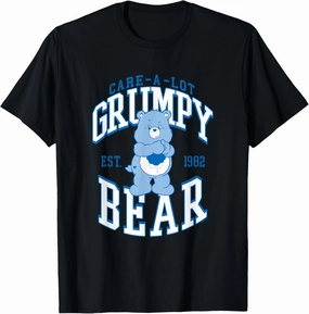 Care Bears Grumpy Bear 1982 Collegiate Letters Cartoon T-Shirt