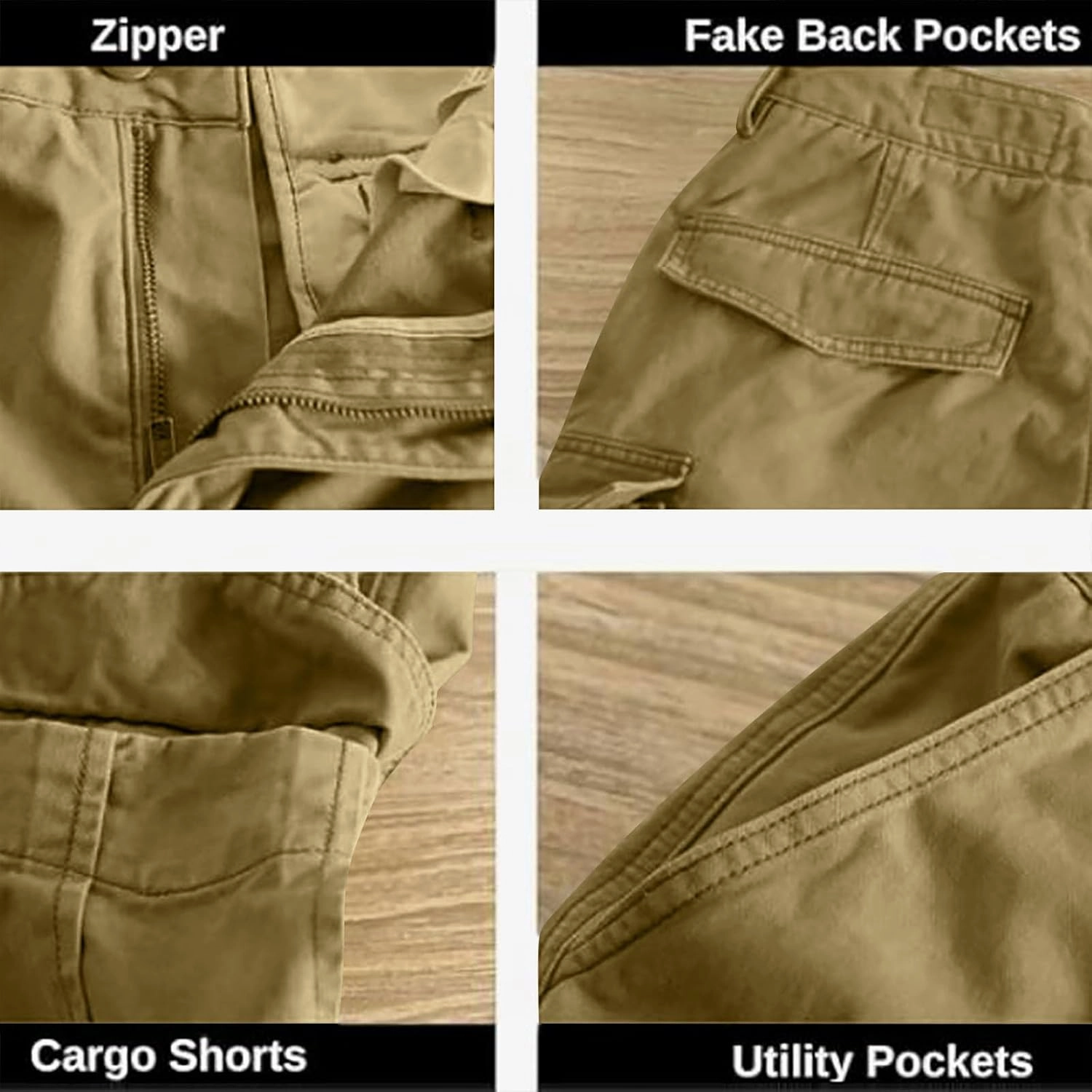 Cargo Shorts for Men 5 Inch Relaxed Fit Button-Fly Quick Dry Stretch Lightweight Tactical Wear Hiking with Multi Pockets