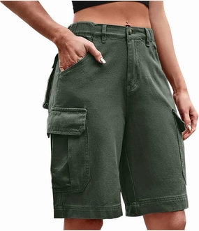 Cargo Shorts Women Plus Size Wide Leg Hiking Cargo Jogger Shorts High Waist Tactical Shorts Y2K Urban Work Shorts