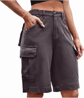 Cargo Shorts Women Plus Size Wide Leg Hiking Cargo Jogger Shorts High Waist Tactical Shorts Y2K Urban Work Shorts