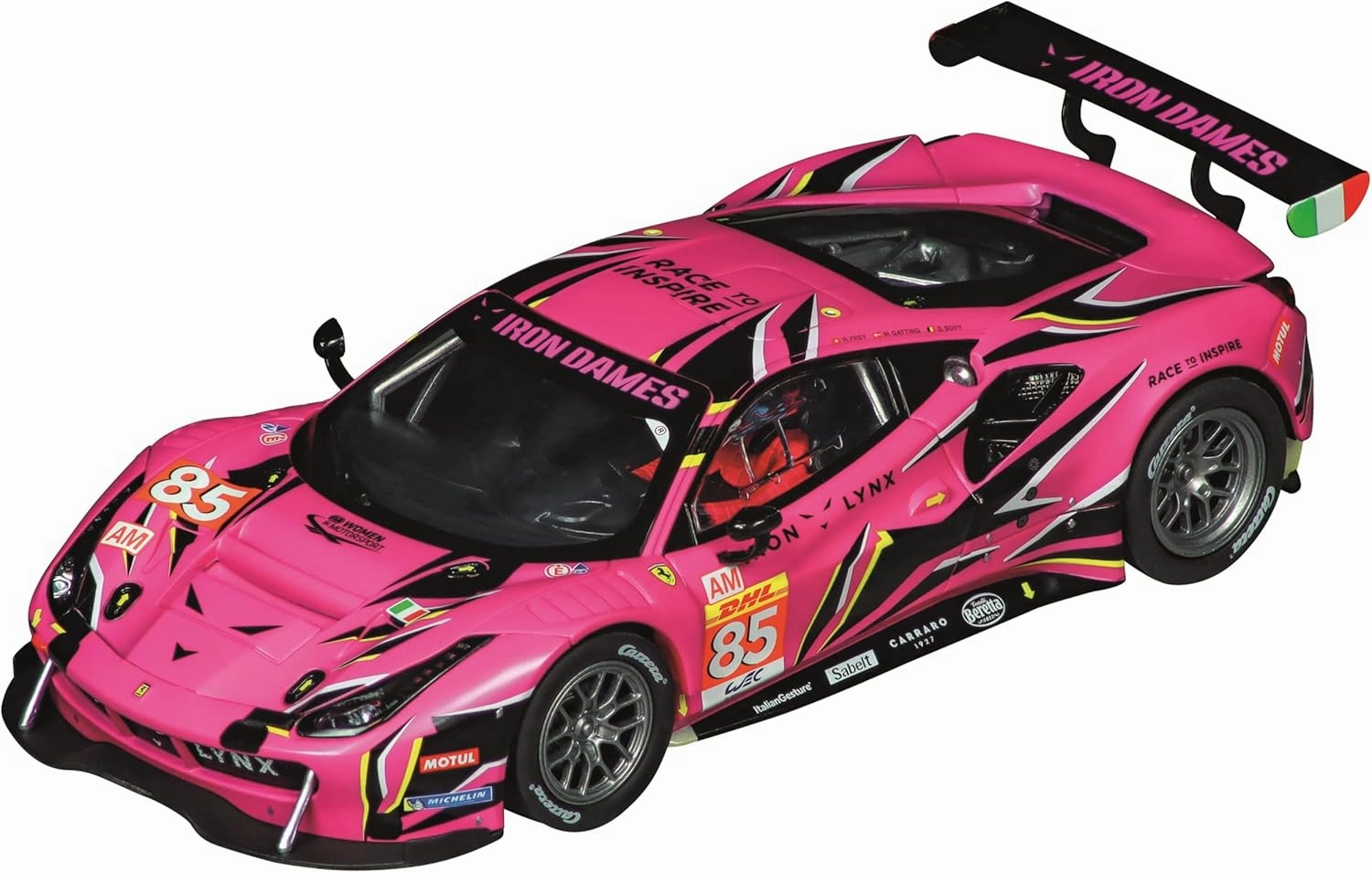 Carrera 27750 Ferrari 488 GT3 Iron Dames No.85 1:32 Scale Analog Slot Car Racing Vehicle Evolution Slot Car Race Tracks