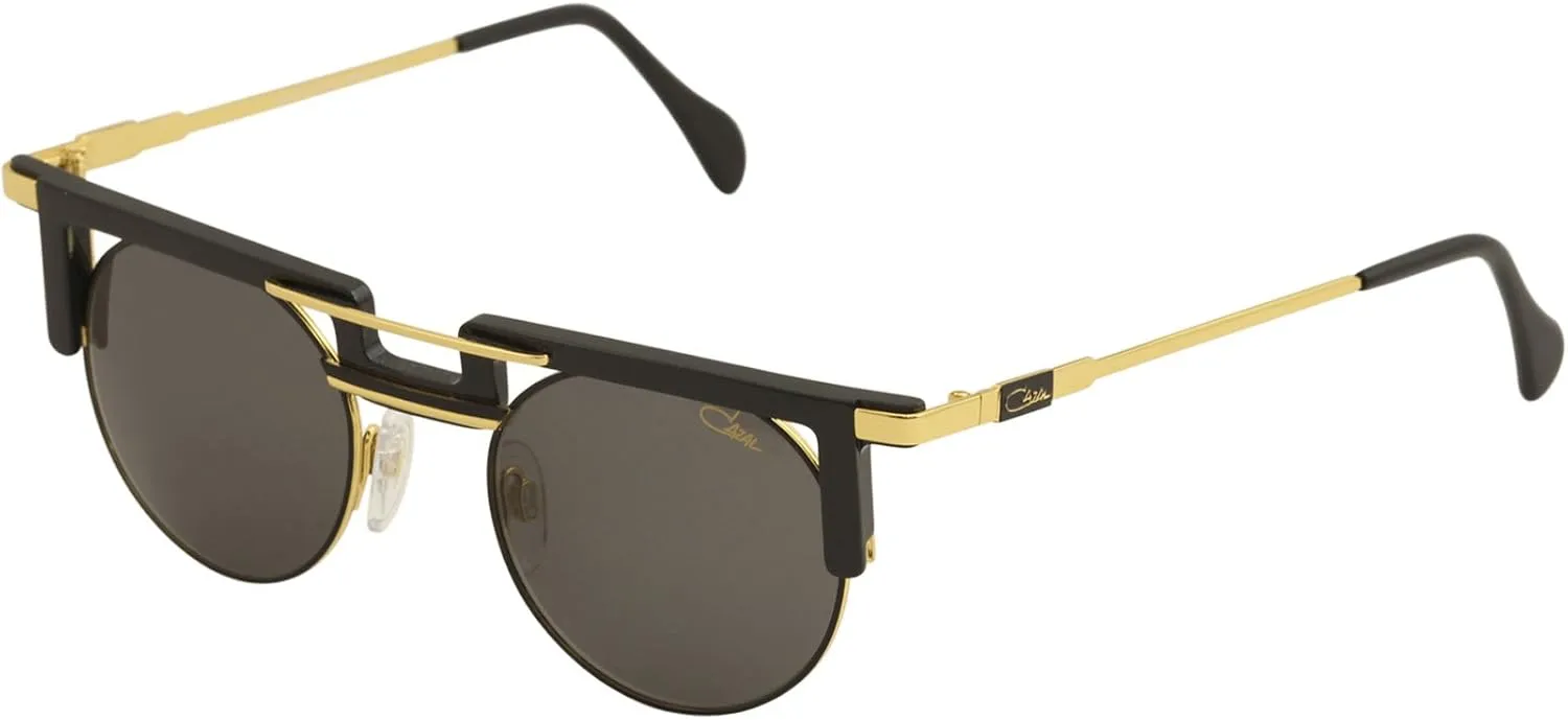 Cazal Legends Men's 745 001SG Black/Gold Fashion Pilot Sunglasses 48mm
