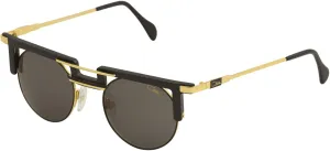 Cazal Legends Men's 745 001SG Black/Gold Fashion Pilot Sunglasses 48mm
