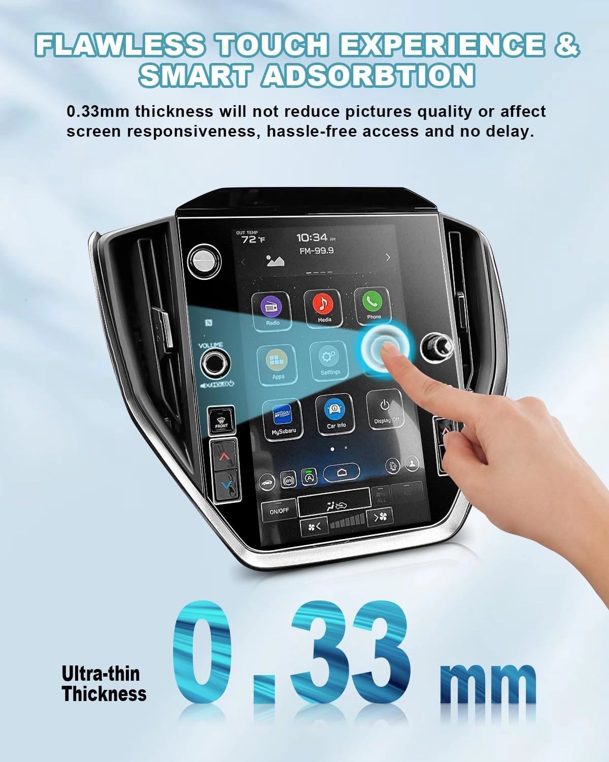 CDEFG for 2025 Forester Matte Anti Glare Screen Protector for 2025 Subaru Forester 11.6-Inch, Anti-Fingerprint Tempered Glass 2025 Subaru Forester Touring/Limited/Sport/Premium(Not for Outback/Legacy)