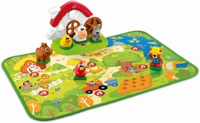 Chicco Bilingual Farm Animals Mat, Bilingual Spanish/English, Interactive Children's Play Mat for Learning Shapes and Animals, Toys Kids 1 Year, 4 Years