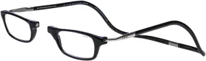 Clic Magnetic Reading Glasses (Expandable), Adjustable Temple Computer Readers, Original Expandable, (M-XL, Black, 1.25 Magnification)