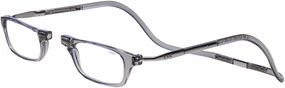 Clic Magnetic Reading Glasses for Men or Women, Computer Readers, Original Expandable (M-XL, Smoke, 3.50 Magnification)