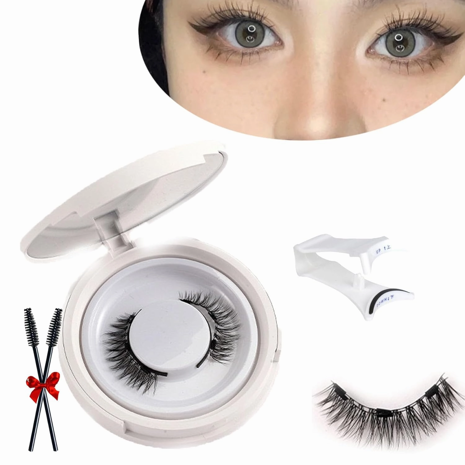 Co Magnetic Eyelashes with Applicator - Magnetic Eye Lashes, Volume Style-2PCS