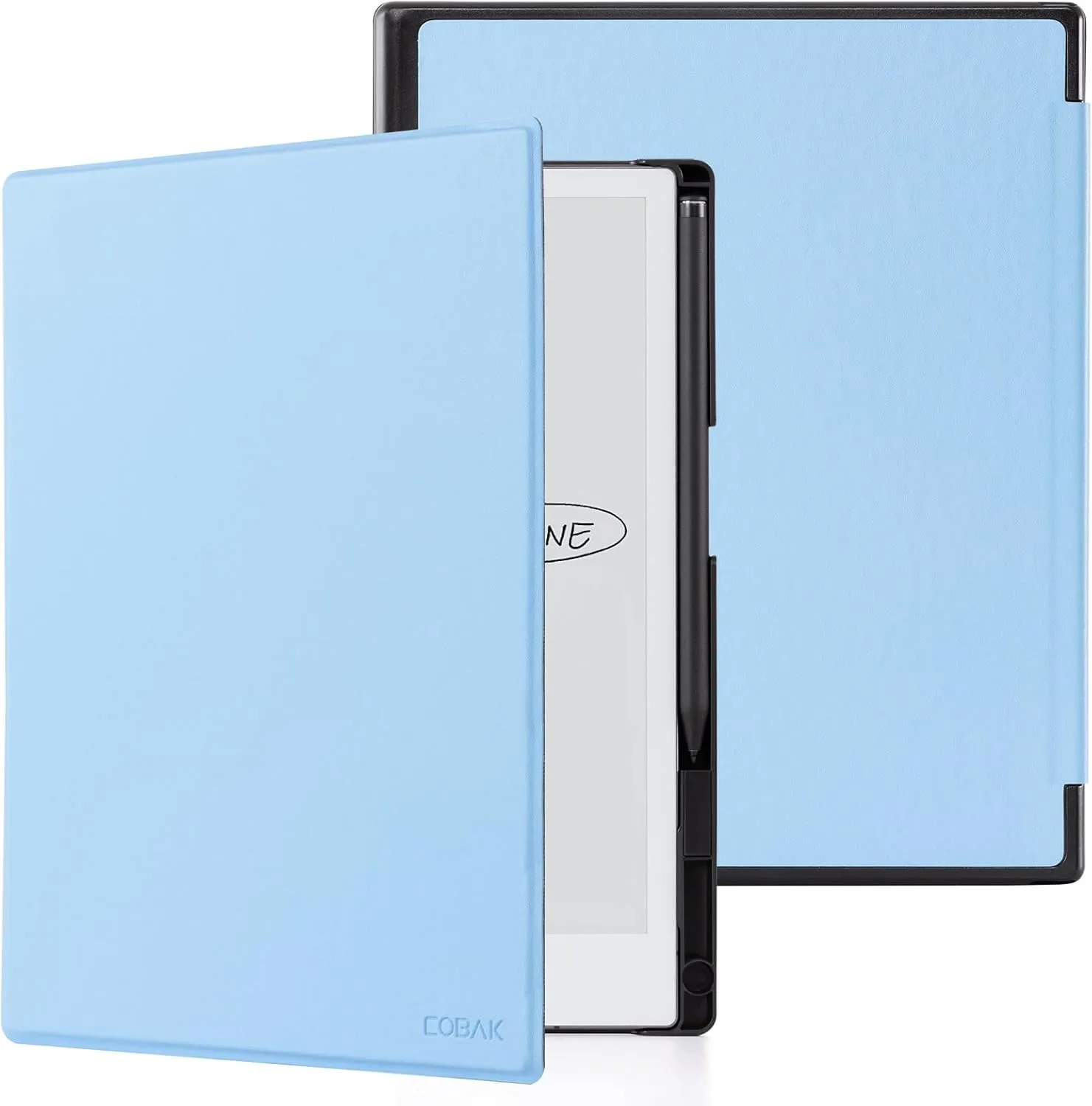 CoBak Case for Remarkable 2 Tablet - Lightweight and Hard Back Shell Protective Book Folio Cover with Built-in Pen Holder - Only for 10.3" 2020 Released (Light Blue)