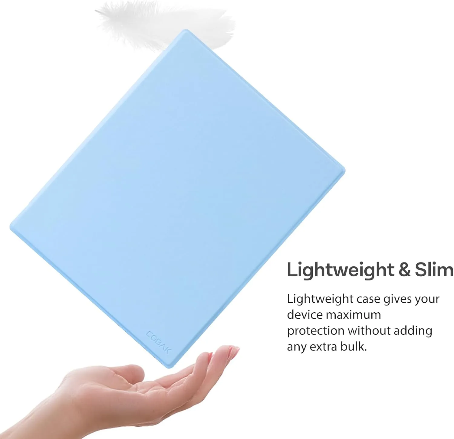 CoBak Case for Remarkable 2 Tablet - Lightweight and Hard Back Shell Protective Book Folio Cover with Built-in Pen Holder - Only for 10.3" 2020 Released (Light Blue)