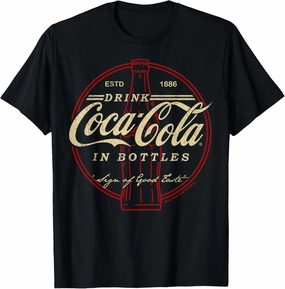 Coca-Cola Drink In Bottles Vintage Logo T-Shirt
