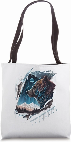 Colorado National Monument Colorado Vintage Bear Tote Bag