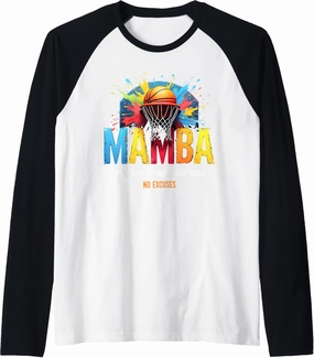 Colorful basketball Tie Dye Hoop Splash Slam Dunk Tee Raglan Baseball Tee