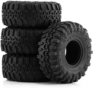 Compatible with Axial for SCX24 for TRX4M AX24 1/18 RC Crawler Car Upgrade Parts 4 Pcs 1.0" Soft Rubber Wheel Tires 56 * 22mm RC Wheel Tires