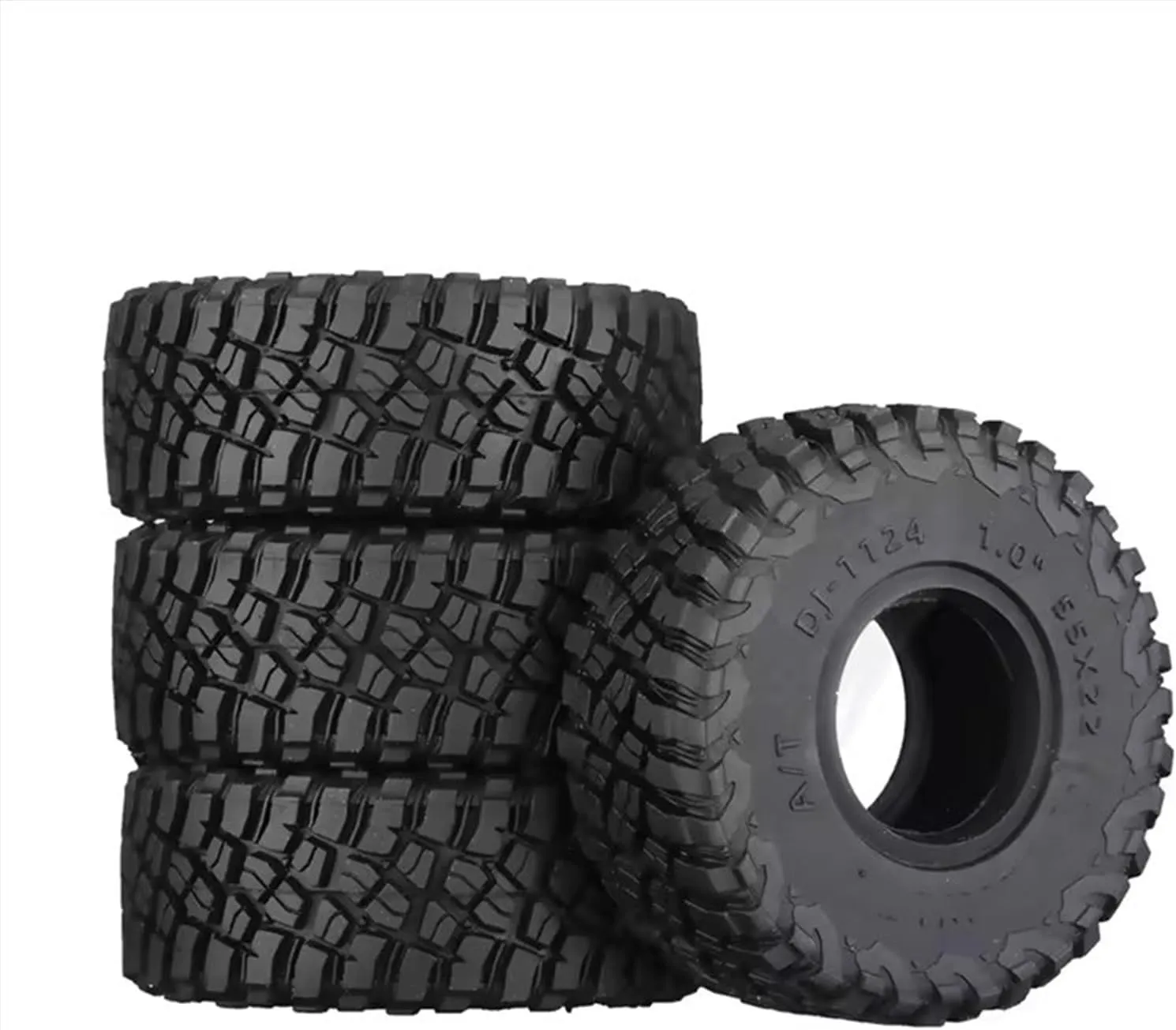 Compatible with Axial SCX24 AX24 TRX4M for FMS FCX24 1/18 1/24 RC Crawler Car 4Pcs 55mm 1.0 in Super Soft Tire Tyre RC Wheel Tires