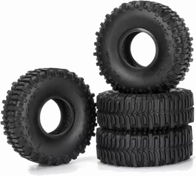 Compatible with Axial SCX24 TRX4M 1/24 RC Crawler Car 1.0Inch Soft Rubber Wheel Tires 55X2 M Rock for Terrain RC Wheel Tires
