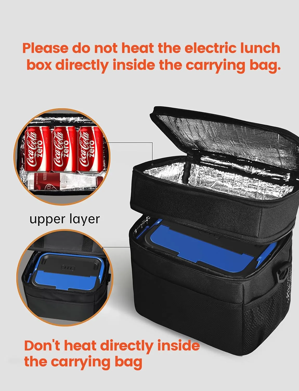 Cordless Electric Lunch Box – Rechargeable Self-Heating Food Warmer with 1100ML SS Container, Battery-Powered Heated Lunch Box, Perfect for Travel, Office Meals for Adults, Men & Women