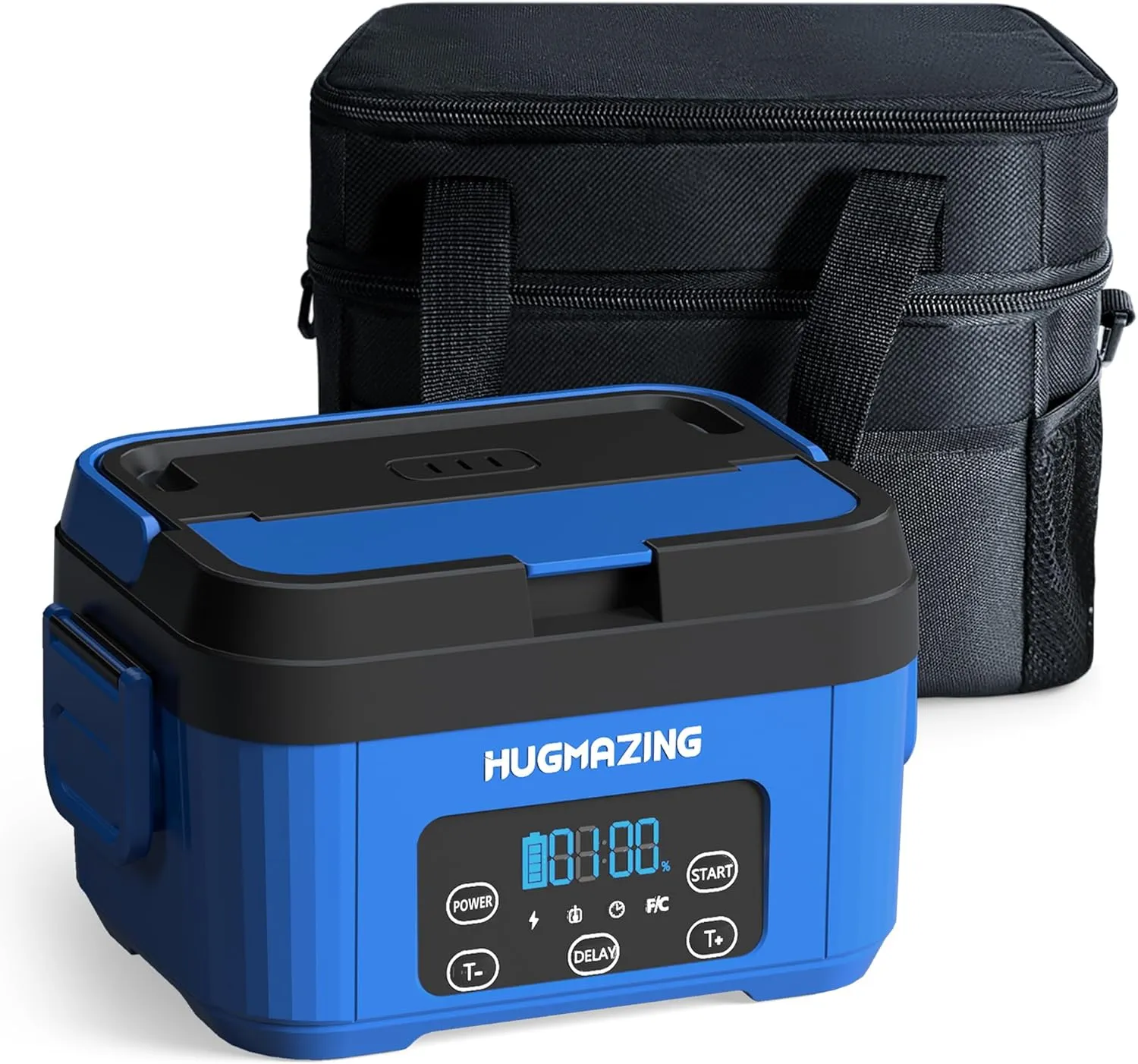 Cordless Electric Lunch Box – Rechargeable Self-Heating Food Warmer with 1100ML SS Container, Battery-Powered Heated Lunch Box, Perfect for Travel, Office Meals for Adults, Men & Women