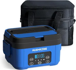 Cordless Electric Lunch Box – Rechargeable Self-Heating Food Warmer with 1100ML SS Container, Battery-Powered Heated Lunch Box, Perfect for Travel, Office Meals for Adults, Men & Women