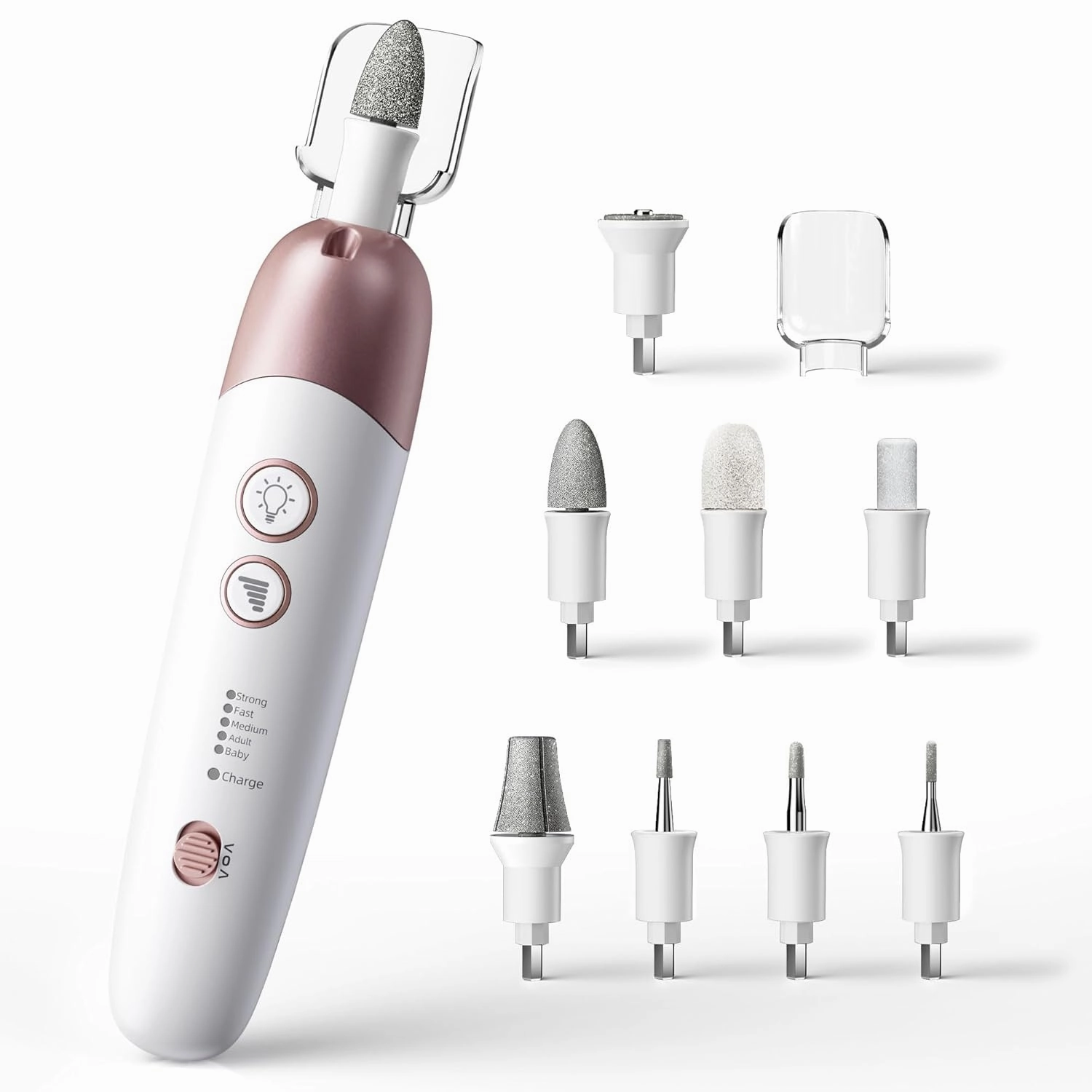 Cordless Electric Nail File Set, Portable Electric Nail Drill Machine,Professional Manicure Pedicure Kit, 5 Speeds Hand Foot Care Tool for Calluses, Thick Nails, Grind, Trim, Polish