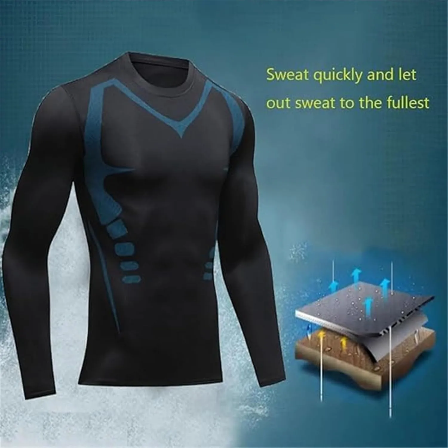Cozy Breezy Fat Burning Shapewear, Far-Infrared Tourmaline Magnetic Mens Undershirt Ionic Shaping Compression Shirts