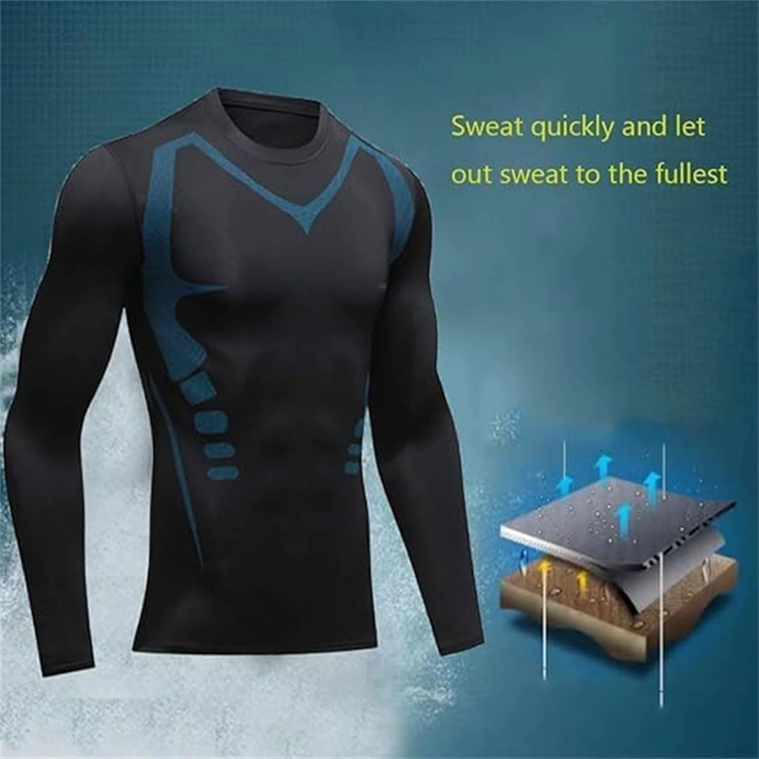Cozy Breezy Fat Burning Shapewear, Far-Infrared Tourmaline Magnetic Mens Undershirt Ionic Shaping Compression Shirts