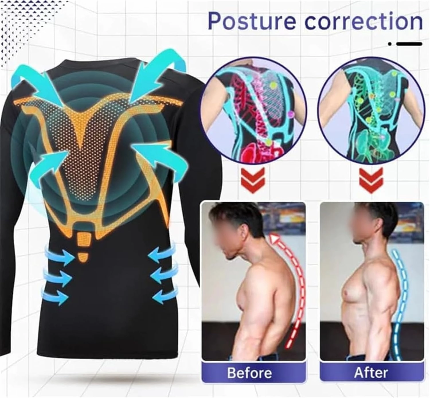 Cozy Breezy Fat Burning Shapewear, Far-Infrared Tourmaline Magnetic Mens Undershirt Ionic Shaping Compression Shirts