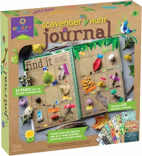 Craft-Tastic Scavenger Hunt Journal - Nature DIY Craft Kit - 32 Page Journal with Over 500 Stickers - Ages 6 