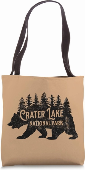 Crater Lake Oregon Nature Bear Hiking Outdoors Tote Bag