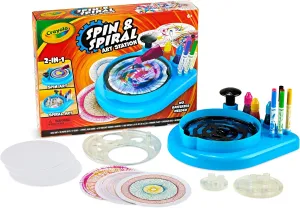 Crayola Spin & Spiral Art Station, Spin Art Machine, Arts & Crafts for Kids Ages 6, 7, 8, 9
