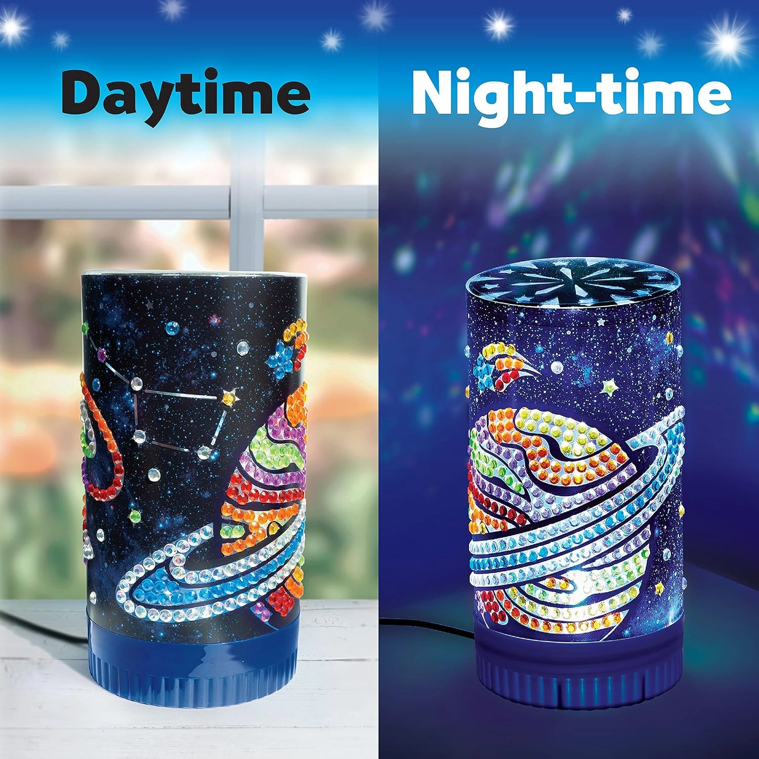 Creativity for Kids Big Gem Diamond Painting Light - Create Your Own DIY Night Light, Diamond Arts and Crafts Kit for Kids Ages 6-8 