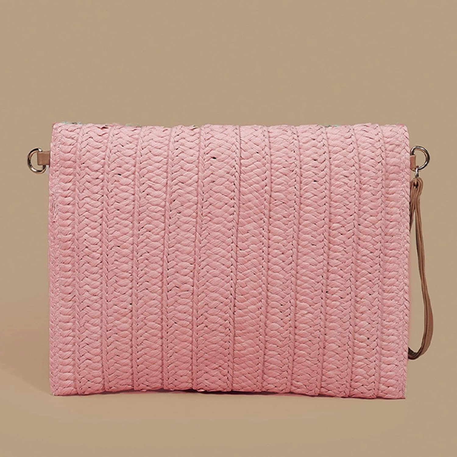 Crossbody Bags for Women, Straw Clutch Purses, Bohemian Handmade Woven Envelope Package, Tassel Handbags for Women