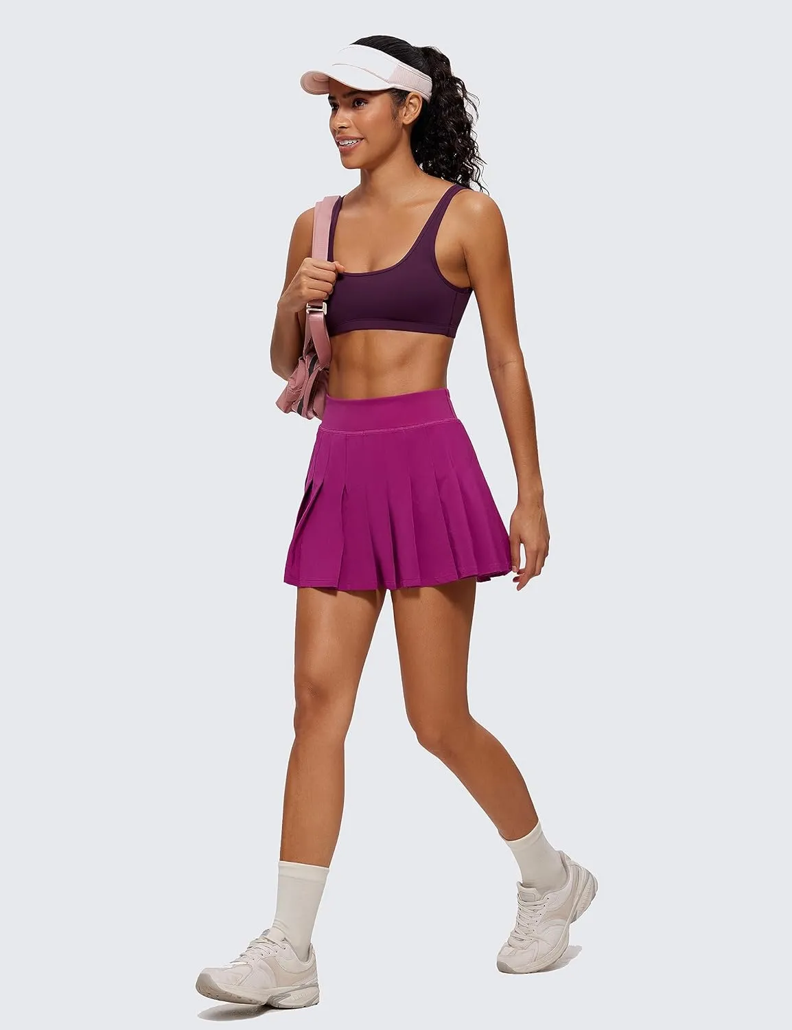 CRZ YOGA Butterluxe Mini Bra for Women - Scoop Neck Low Impact Wireless Sports Yoga Padded Workout Cami