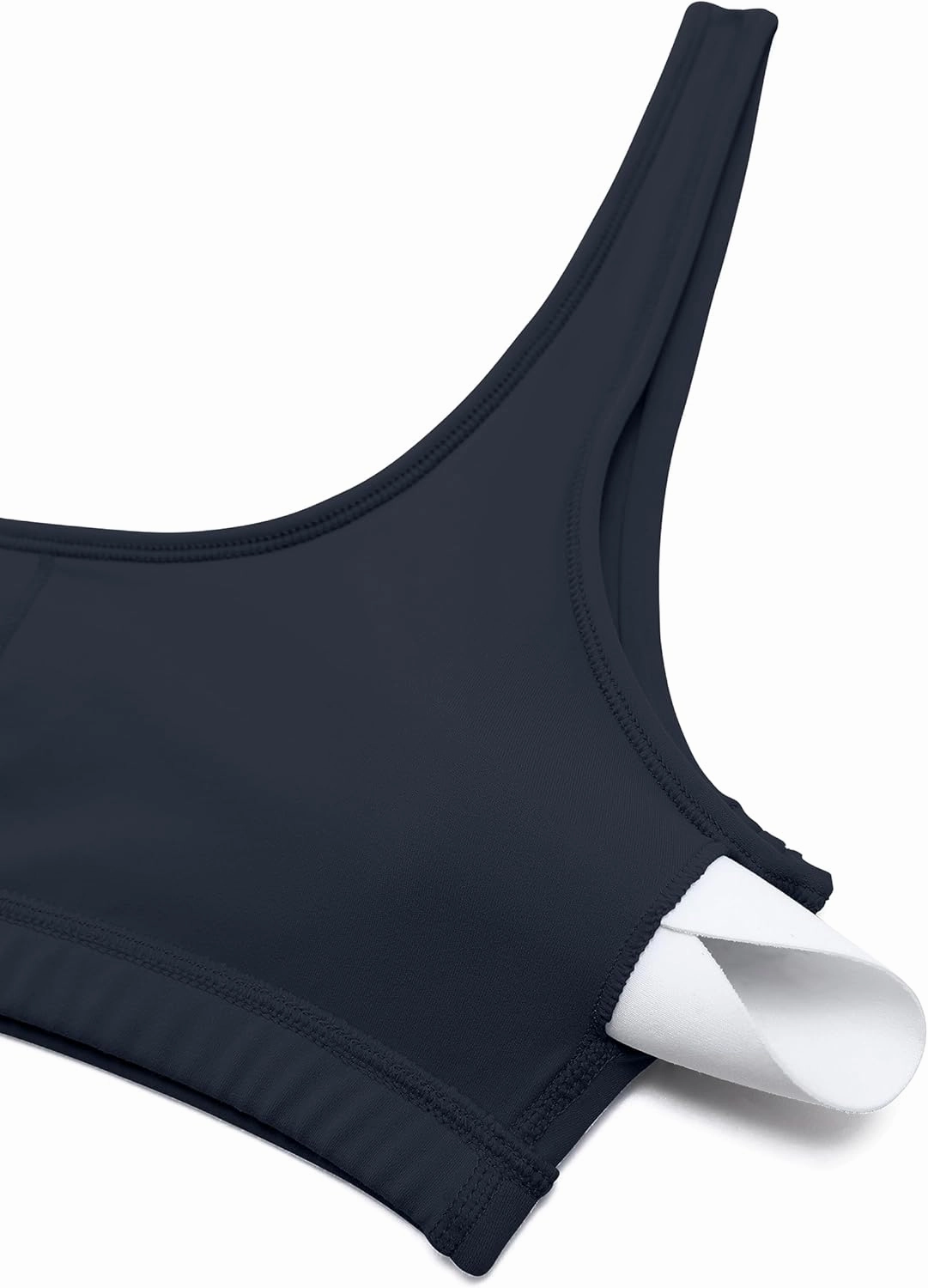 CRZ YOGA Butterluxe Mini Bra for Women - Scoop Neck Low Impact Wireless Sports Yoga Padded Workout Cami