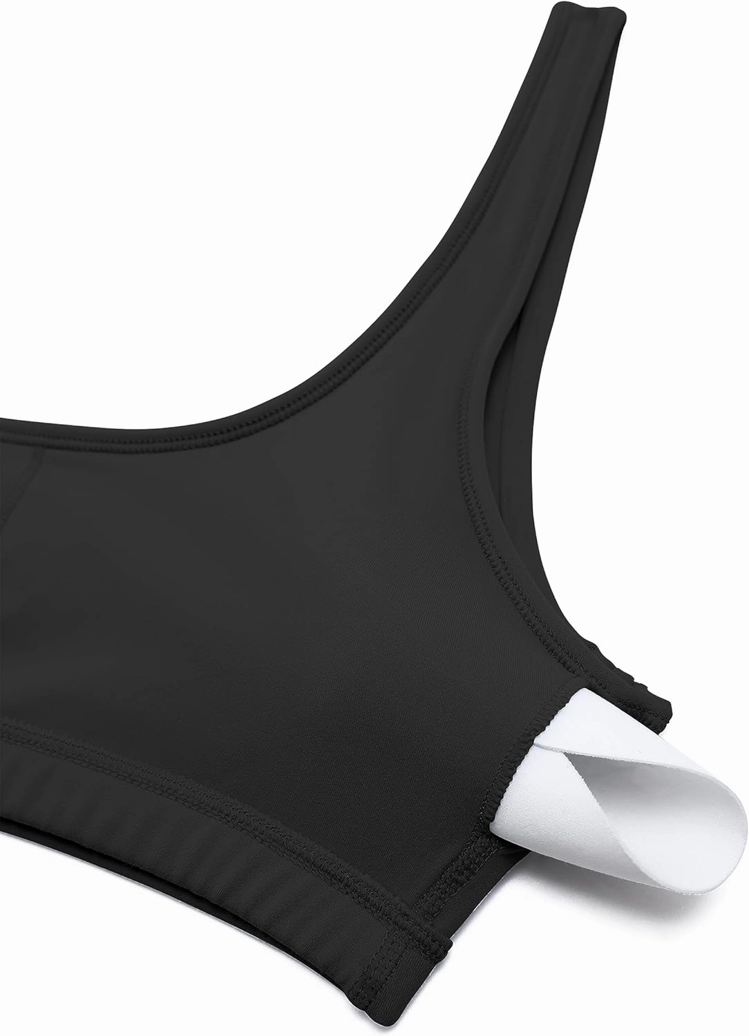 CRZ YOGA Butterluxe Mini Bra for Women - Scoop Neck Low Impact Wireless Sports Yoga Padded Workout Cami