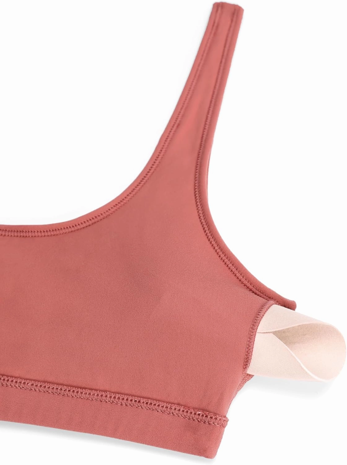 CRZ YOGA Butterluxe Mini Bra for Women - Scoop Neck Low Impact Wireless Sports Yoga Padded Workout Cami