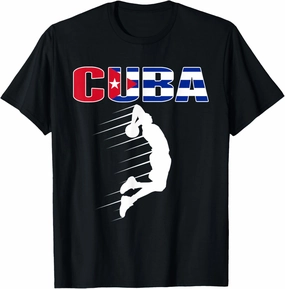 Cuba Basketball Lovers Jersey - Cuban Flag Slam Dunk Sport T-Shirt