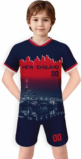 Custom Soccer Jersey Kids Set City Fashion Shirts and Shorts Kit Personalized Name Number Gift for Boys Girls Fans