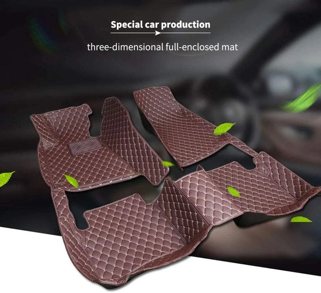 Customized Car Mats are Suitable for Déesse DS 3 / 2011-2017 Year Waterproof Lining Full Set of Environmentally Friendly Flooring (Black Blue,DS 3 / 2011-2015 Year)
