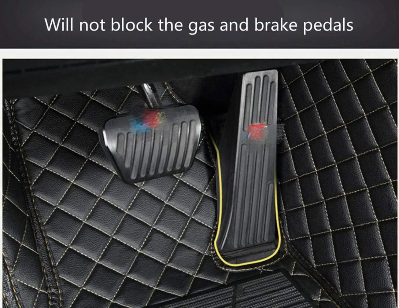 Customized Car Mats are Suitable for Déesse DS 3 / 2011-2017 Year Waterproof Lining Full Set of Environmentally Friendly Flooring (Black Blue,DS 3 / 2011-2015 Year)