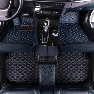Customized Car Mats are Suitable for Déesse DS 3 / 2011-2017 Year Waterproof Lining Full Set of Environmentally Friendly Flooring (Black Blue,DS 3 / 2011-2015 Year)