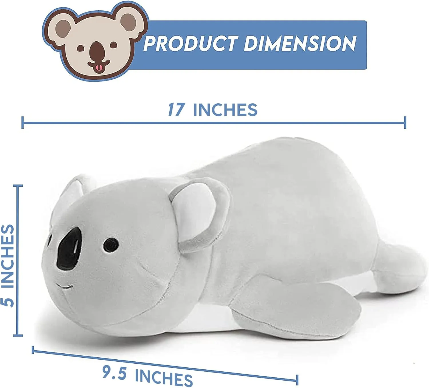Cute Stuffed Animal Pillow Koala Bear Kids' Plush Toy Pillow Kawaii Plushies with Squishy Plush Pillow Cute Plushies for Girls and Boys