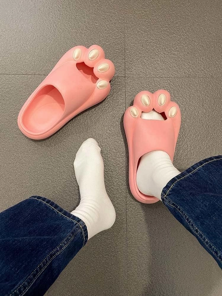 Cute Novelty Bear Claw Pillow Slipper Cloud Slides Non-Slip Summer Slipper